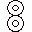 8 Oxygen (O): Life Preservers [white], 8-shaped