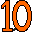 10 Neon (Ne): Neon Sign [orange], 10-shaped
