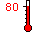 80 Mercury (Hg): High Grade Thermometer, showing 80 degrees