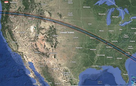 2017 Total Eclipse Path